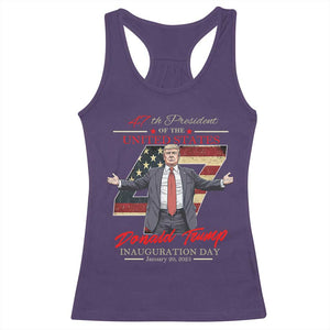 Trump Inauguration Day 2025 Racerback Tank Top 47th US President American Flag TS09 Purple Print Your Wear
