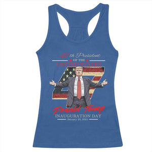 Trump Inauguration Day 2025 Racerback Tank Top 47th US President American Flag TS09 Royal Blue Print Your Wear