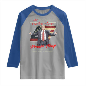 Trump Inauguration Day 2025 Raglan Shirt 47th US President American Flag TS09 Sport Gray Royal Print Your Wear