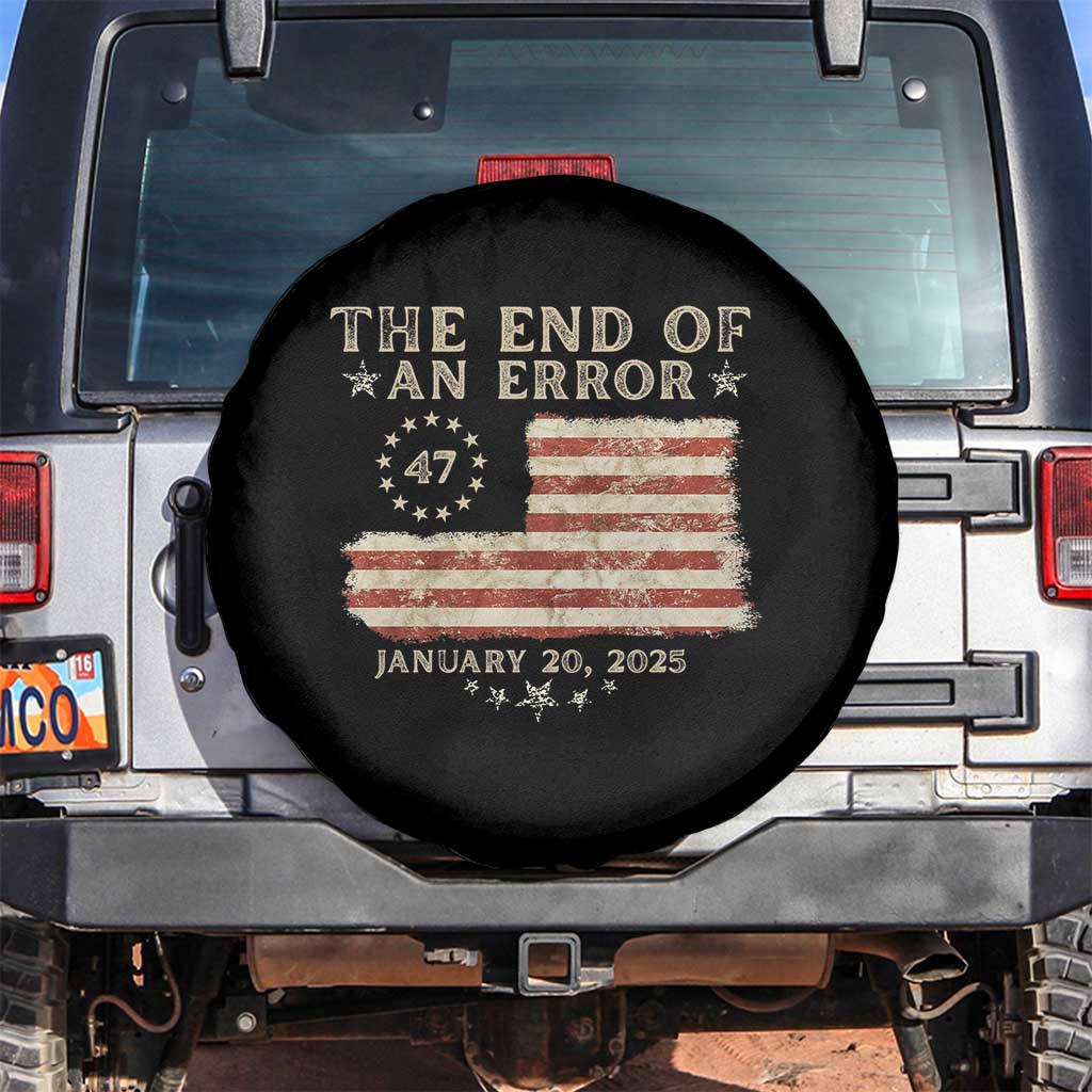 Trump Inauguration Day 2025 Spare Tire Cover End Of An Error TS09 No hole Black Print Your Wear