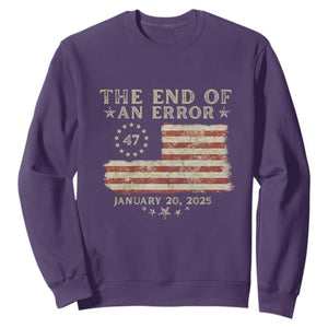 Trump Inauguration Day 2025 Sweatshirt End Of An Error TS09 Purple Print Your Wear