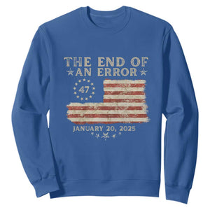 Trump Inauguration Day 2025 Sweatshirt End Of An Error TS09 Royal Blue Print Your Wear