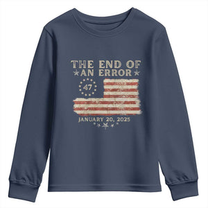 Trump Inauguration Day 2025 Youth Sweatshirt End Of An Error TS09 Navy Print Your Wear