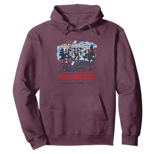 Trump Inauguration Day 2025 Hoodie The Return Trump Dancing TS09 Maroon Print Your Wear