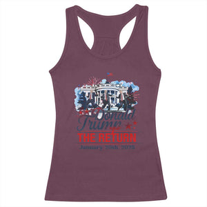 Trump Inauguration Day 2025 Racerback Tank Top The Return Trump Dancing TS09 Maroon Print Your Wear