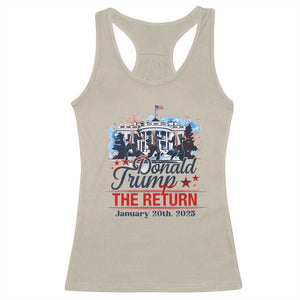Trump Inauguration Day 2025 Racerback Tank Top The Return Trump Dancing TS09 Sand Print Your Wear