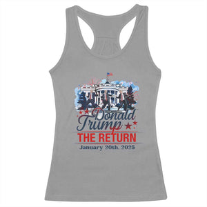 Trump Inauguration Day 2025 Racerback Tank Top The Return Trump Dancing TS09 Sport Gray Print Your Wear