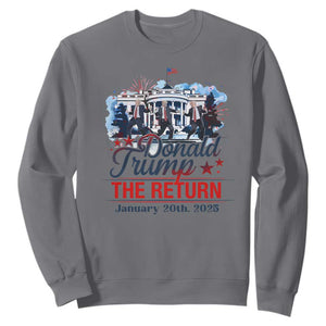 Trump Inauguration Day 2025 Sweatshirt The Return Trump Dancing TS09 Charcoal Print Your Wear