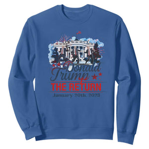 Trump Inauguration Day 2025 Sweatshirt The Return Trump Dancing TS09 Royal Blue Print Your Wear