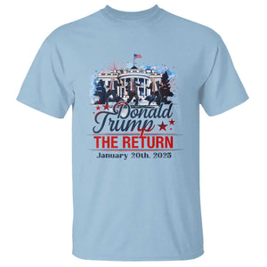 Trump Inauguration Day 2025 T Shirt The Return Trump Dancing TS09 Light Blue Print Your Wear