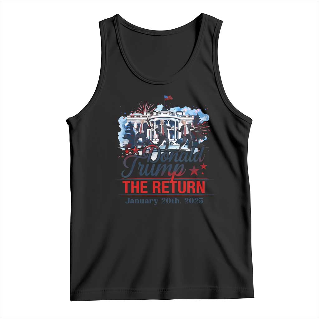 Trump Inauguration Day 2025 Tank Top The Return Trump Dancing TS09 Black Print Your Wear