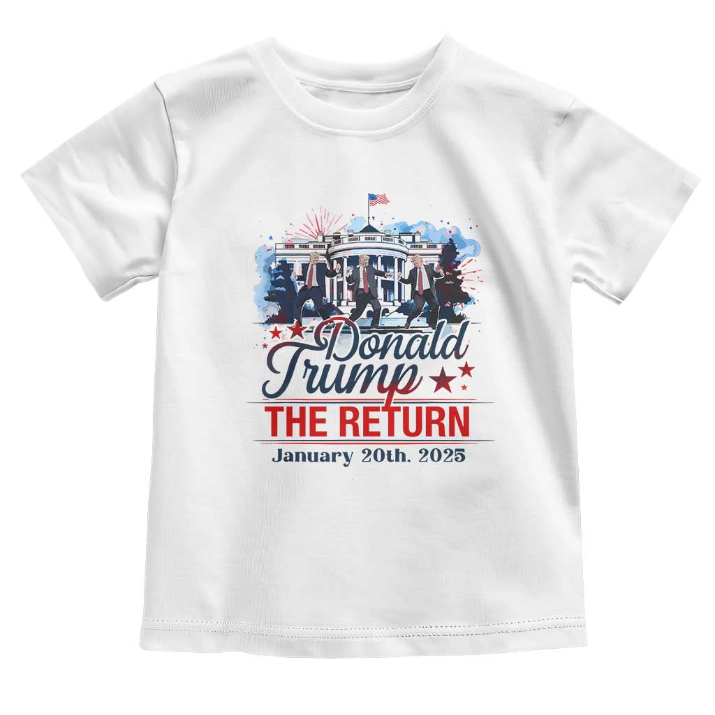 Trump Inauguration Day 2025 Toddler T Shirt The Return Trump Dancing TS09 White Print Your Wear