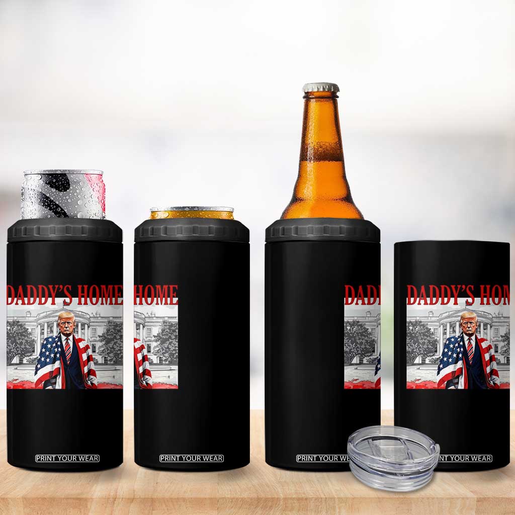 Trump 2025 4 in 1 Can Cooler Tumbler Daddy's Home Trump Inauguration Day TS09 Print Your Wear
