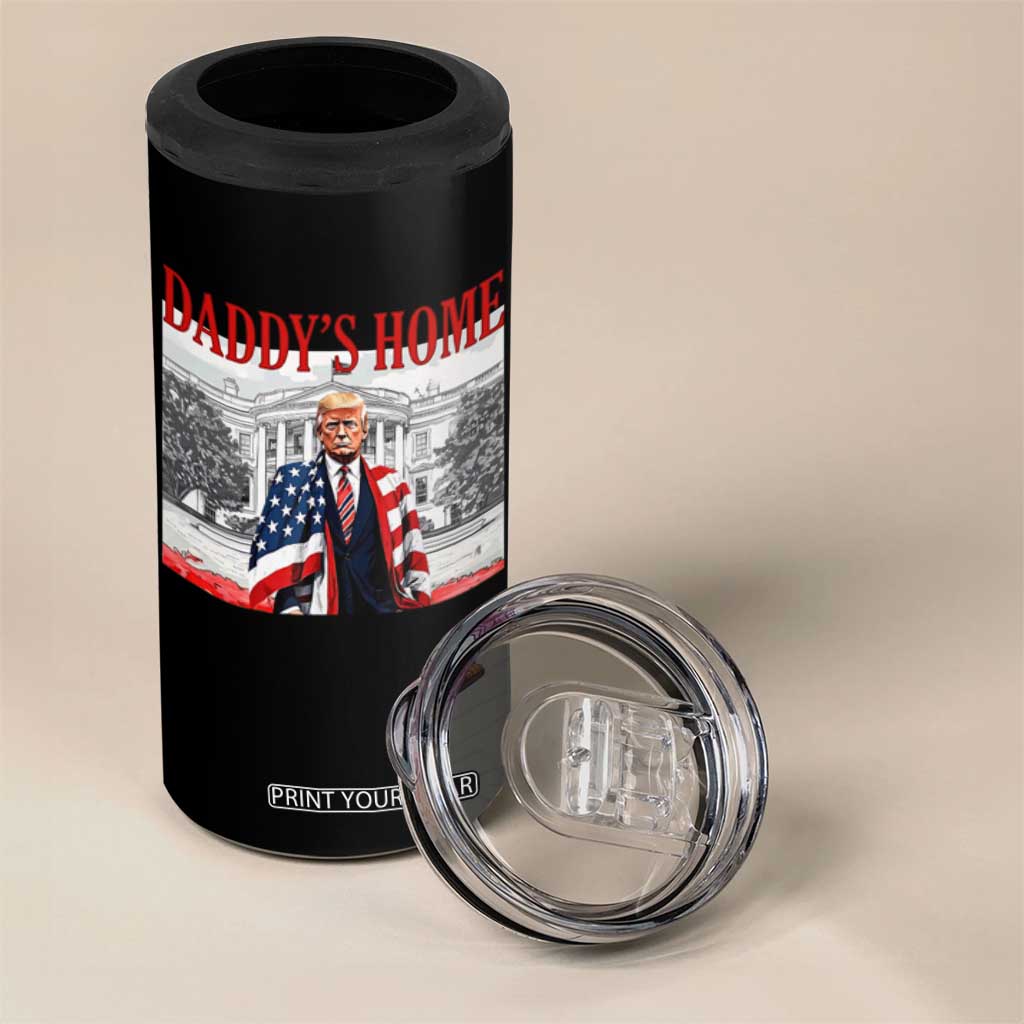 Trump 2025 4 in 1 Can Cooler Tumbler Daddy's Home Trump Inauguration Day TS09 Print Your Wear