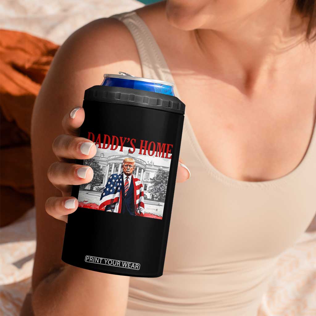 Trump 2025 4 in 1 Can Cooler Tumbler Daddy's Home Trump Inauguration Day TS09 Print Your Wear