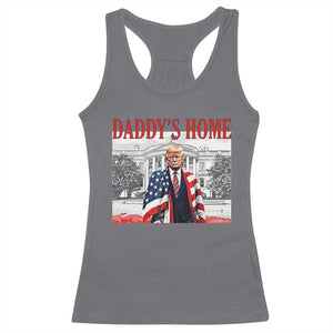 Trump 2025 Racerback Tank Top Daddy's Home Trump Inauguration Day TS09 Charcoal Print Your Wear