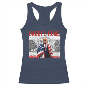 Trump 2025 Racerback Tank Top Daddy's Home Trump Inauguration Day TS09 Navy Print Your Wear