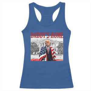 Trump 2025 Racerback Tank Top Daddy's Home Trump Inauguration Day TS09 Royal Blue Print Your Wear