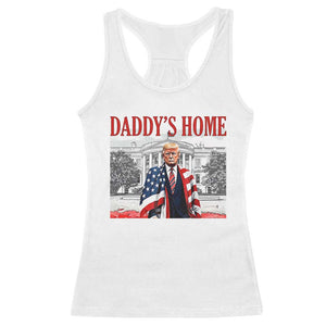 Trump 2025 Racerback Tank Top Daddy's Home Trump Inauguration Day TS09 White Print Your Wear