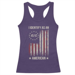 Trump Support Racerback Tank Top 45 47 I Identify As An American TS09 Purple Print Your Wear