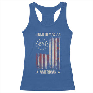 Trump Support Racerback Tank Top 45 47 I Identify As An American TS09 Royal Blue Print Your Wear