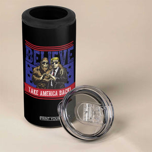 Funny Believe Bigfoot Trump 4 in 1 Can Cooler Tumbler Take America Back TS09 Print Your Wear
