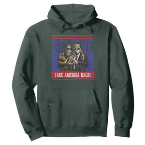 Funny Believe Bigfoot Trump Hoodie Take America Back TS09 Dark Forest Green Print Your Wear