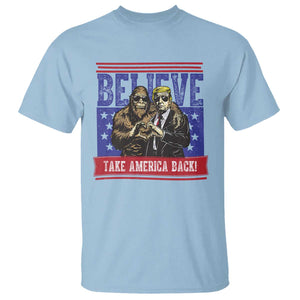Funny Believe Bigfoot Trump T Shirt Take America Back TS09 Light Blue Print Your Wear