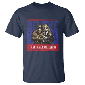 Funny Believe Bigfoot Trump T Shirt Take America Back TS09 Navy Print Your Wear