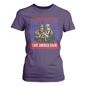 Funny Believe Bigfoot Trump T Shirt For Women Take America Back TS09 Purple Print Your Wear