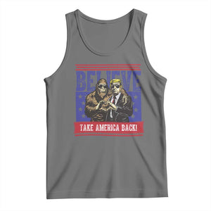 Funny Believe Bigfoot Trump Tank Top Take America Back TS09 Black Heather Print Your Wear
