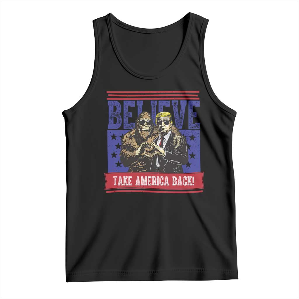 Funny Believe Bigfoot Trump Tank Top Take America Back TS09 Black Print Your Wear