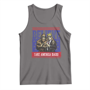 Funny Believe Bigfoot Trump Tank Top Take America Back TS09 Deep Heather Print Your Wear