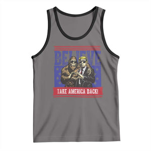 Funny Believe Bigfoot Trump Tank Top Take America Back TS09 Deep Heather Black Print Your Wear