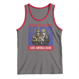 Funny Believe Bigfoot Trump Tank Top Take America Back TS09 Deep Heather Red Print Your Wear