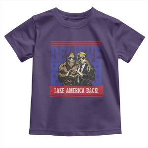Funny Believe Bigfoot Trump Toddler T Shirt Take America Back TS09 Purple Print Your Wear