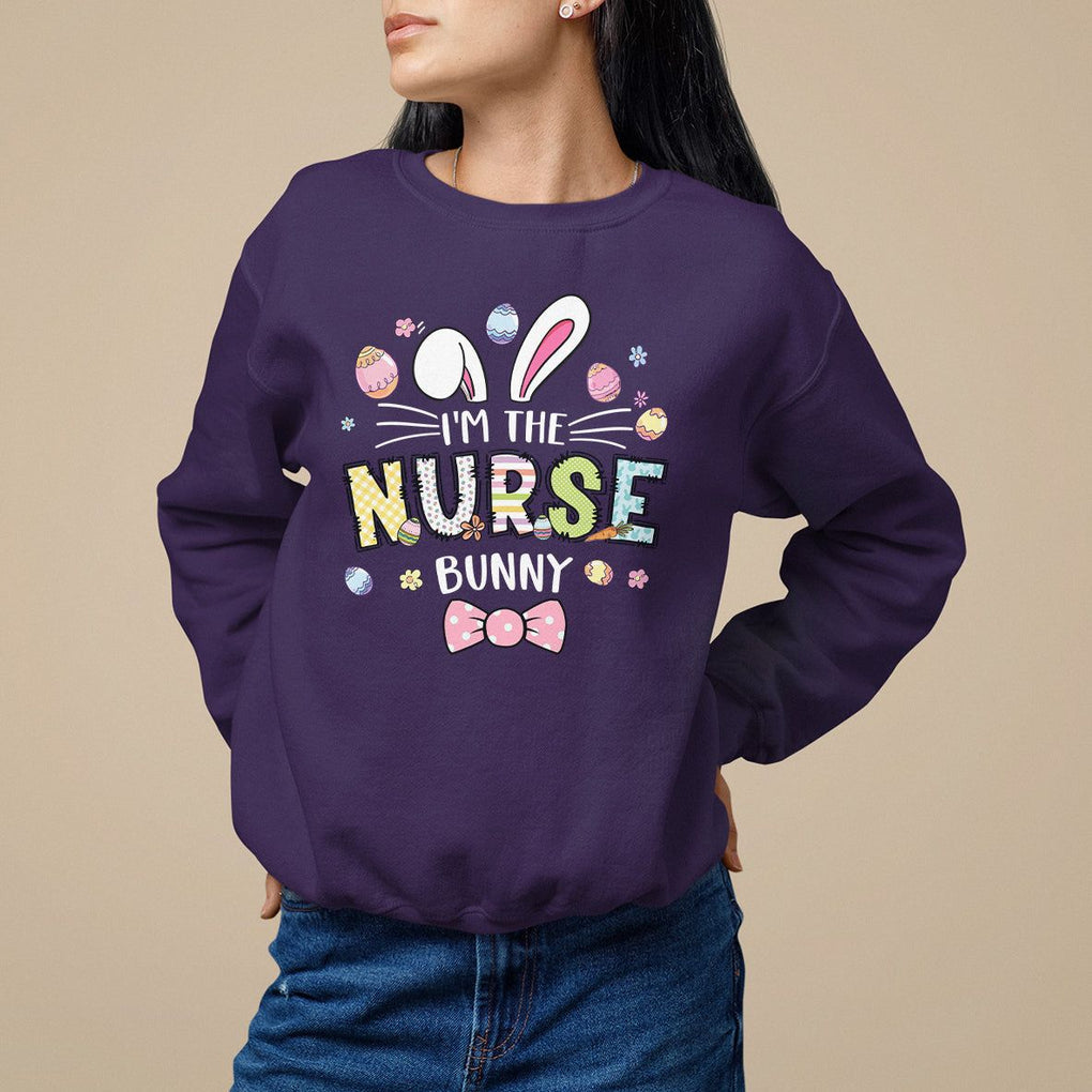 Easter Day Sweatshirt I'm The Nurse Bunny Nursing TS09 Purple Printyourwear