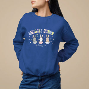 Easter Day Sweatshirt Snuggle Bunny Delivery Co L&D Nurse TS09 Royal Blue Printyourwear
