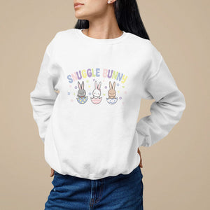 Easter Day Sweatshirt Snuggle Bunny Delivery Co L&D Nurse TS09 White Printyourwear