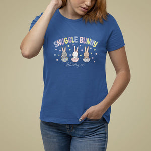 Easter Day T Shirt For Women Snuggle Bunny Delivery Co L&D Nurse TS09 Royal Blue Printyourwear