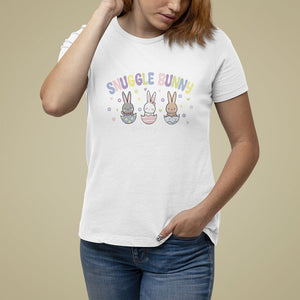 Easter Day T Shirt For Women Snuggle Bunny Delivery Co L&D Nurse TS09 White Printyourwear