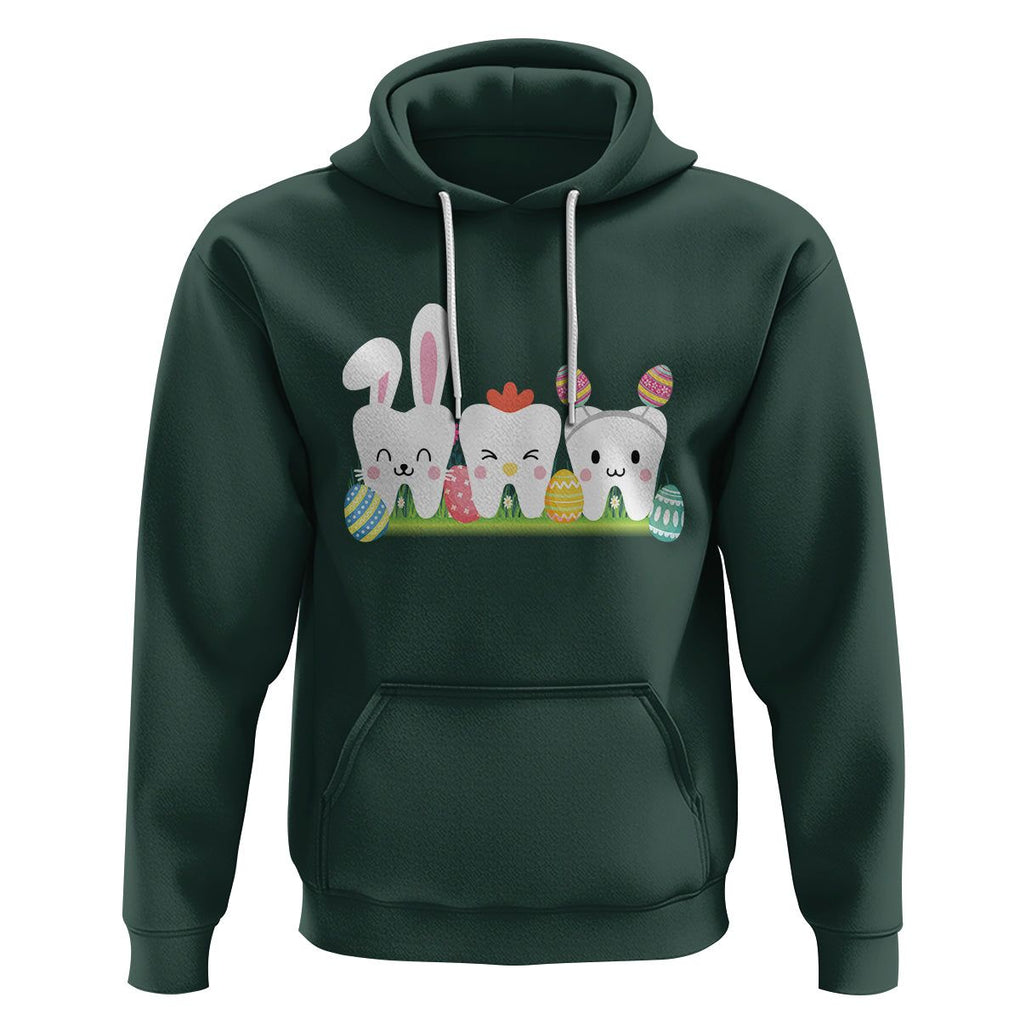 Easter Day Hoodie Funny Tooth Glasses Dental Dentist TS09 Dark Forest Green Printyourwear