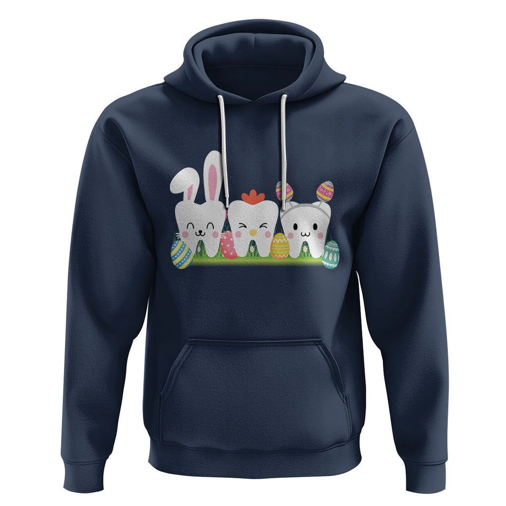 Easter Day Hoodie Funny Tooth Glasses Dental Dentist TS09 Navy Printyourwear