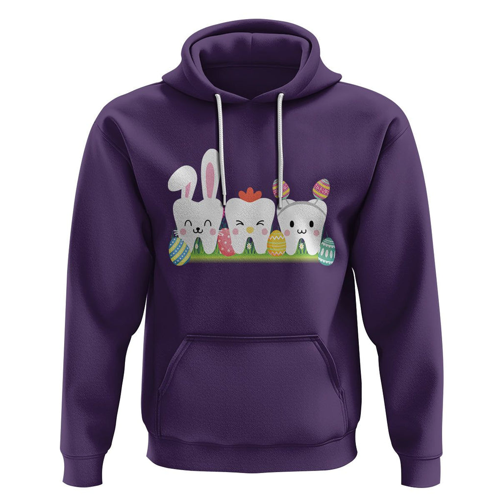 Easter Day Hoodie Funny Tooth Glasses Dental Dentist TS09 Purple Printyourwear