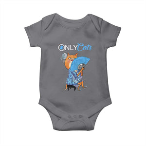 Funny Adult Joke Meme Only Cat Baby Onesie TS09 Charcoal Print Your Wear