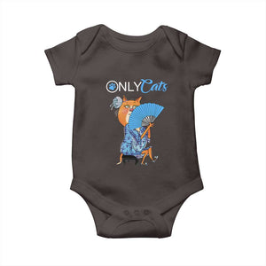 Funny Adult Joke Meme Only Cat Baby Onesie TS09 Dark Chocolate Print Your Wear