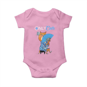 Funny Adult Joke Meme Only Cat Baby Onesie TS09 Light Pink Print Your Wear