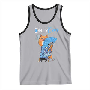 Funny Adult Joke Meme Only Cat Tank Top TS09 Athletic Heather Black Print Your Wear