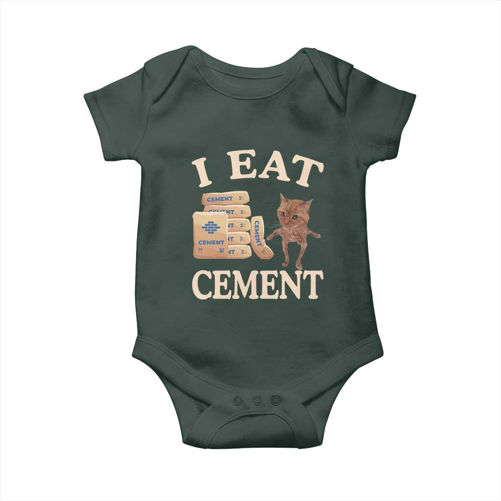 Funny Cat Meme Baby Onesie I Eat Cement TS09 Print Your Wear