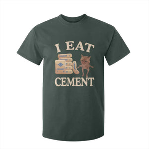 Funny Cat Meme T Shirt For Kid I Eat Cement TS09 Dark Forest Green Print Your Wear